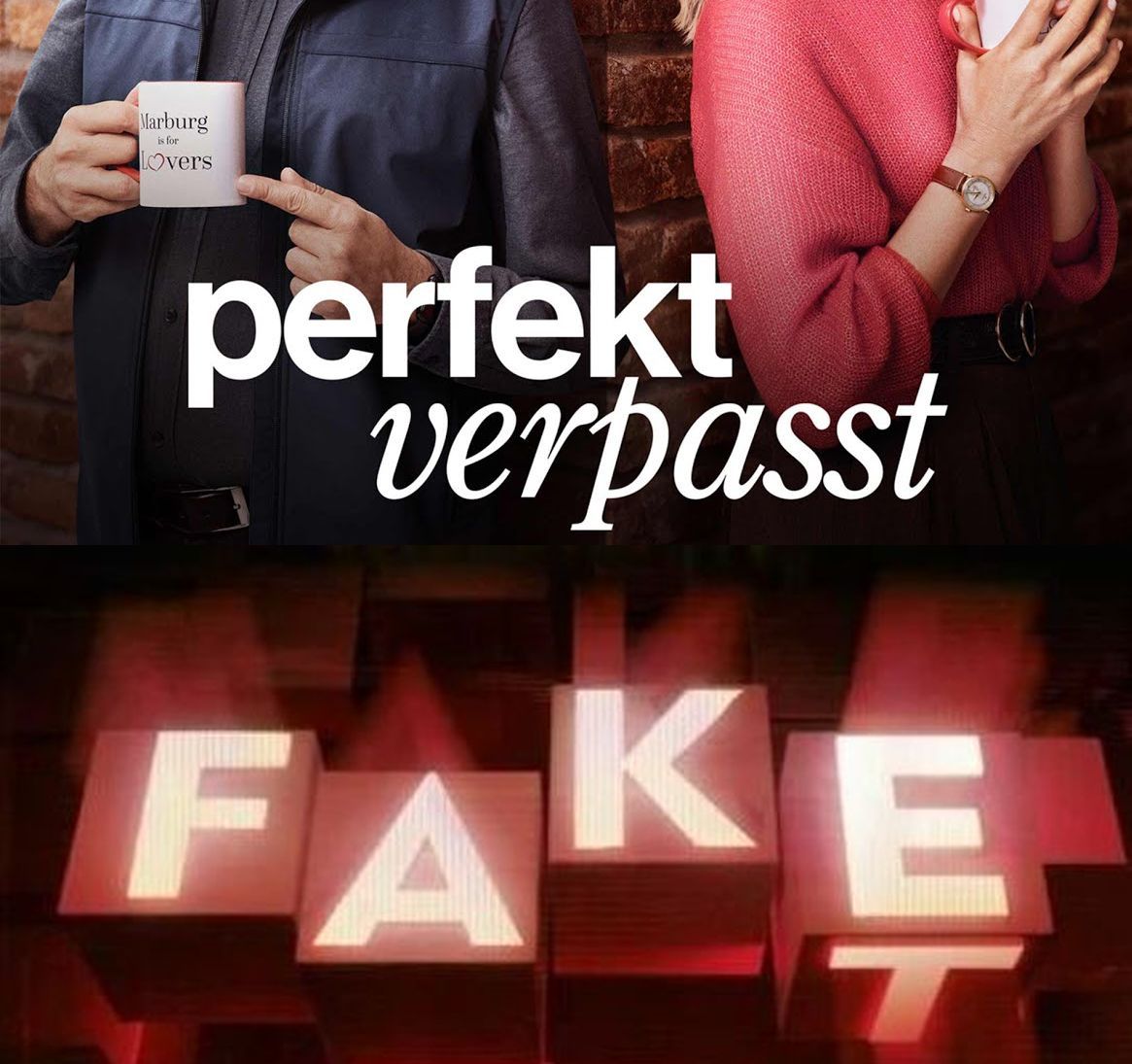 Collage aus FAKE und Perfekt verpasst